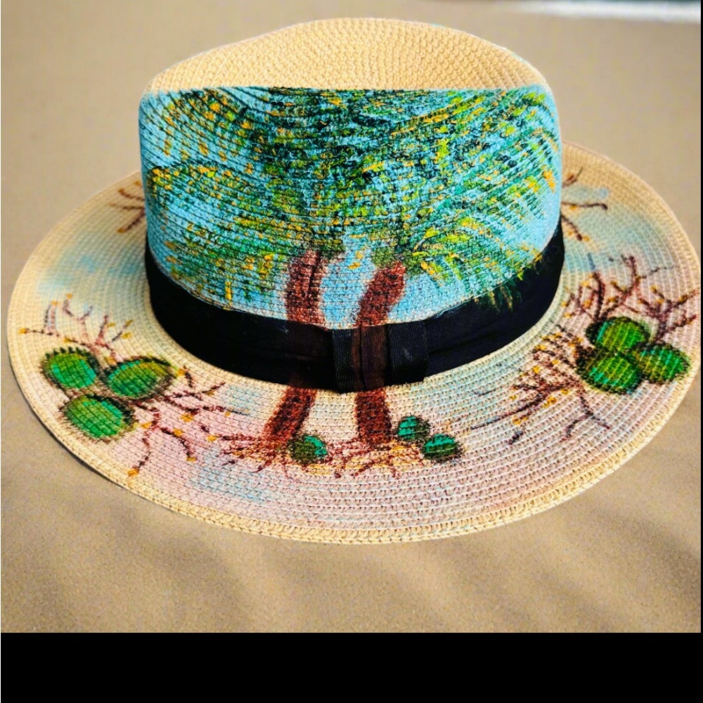 Colorful Palm Tree Straw Hat
